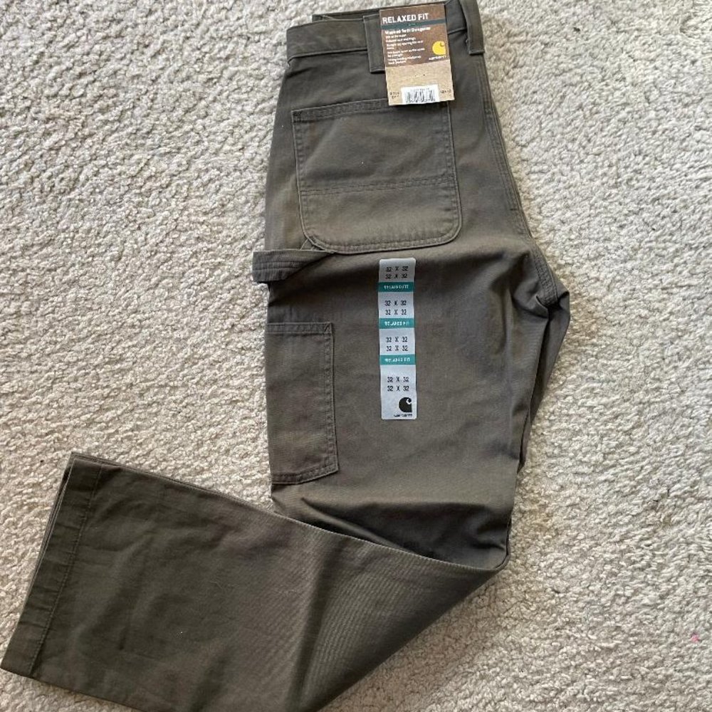 Carhartt B324 DFE Relaxed Fit Men's 32x32 Washed Twill Dungaree Dark Coffee